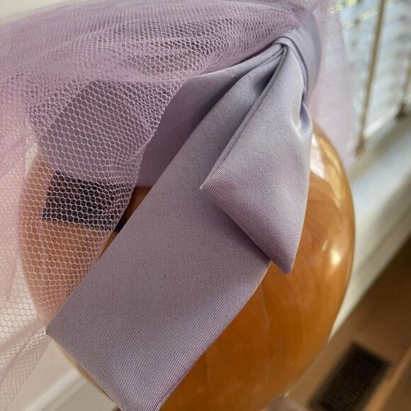 Vintage 60s Lavender Pastel I Dream of Jeannie Mesh Hat Topper Small - Picture 9 of 12